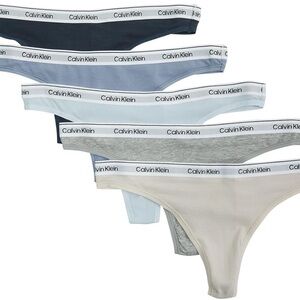 Calvin Klein 5-Pack Thong Underwear in Neutral & Blue Shades